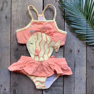 Precious fish swimsuit- EUC - Size 12mo